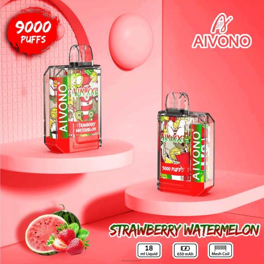 sandia fresa Aivono AIM XXL 9000 pegatina boca transparente TRF453 | Aivono Vaper